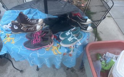 Shoes  $20 All Or &5.00 Each  Brown And Bl Converse 11. 1/2 And 12 Size!! Gira 81/2 Pink! Green Vans 81-2