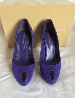 Sergio Rossi purple high hills shoes size 7
