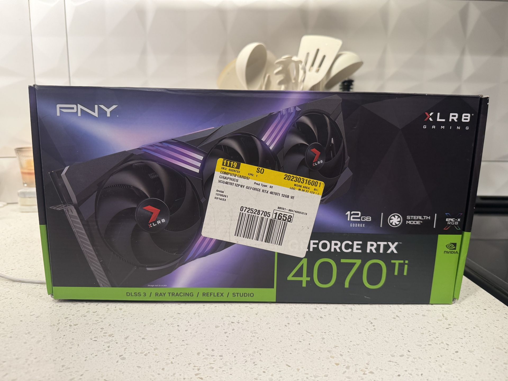 PNY NVIDIA GeForce RTX 4070 Ti XLR8 12 GB Graphics Card Triple Fan
