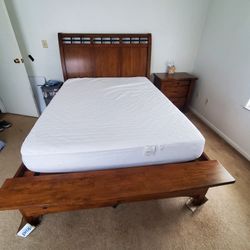 Queen Bed Frame and Night Stand