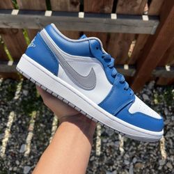 Jordan 1 Low True Blue (Size 5Y, 5.5Y, 6.5Y, 7Y, 9.5, 11)