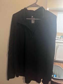 All In Motion Mens Black Quarter-Zip Pullover