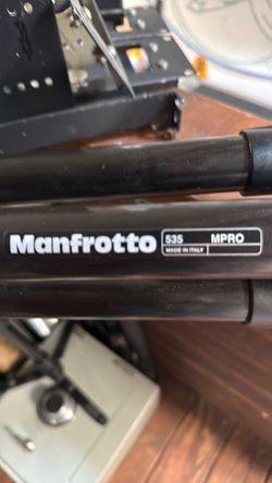 Manfrotto 535 MPRO Carbon Fiber Video Tripod with 504HD Fluid Head — Excellent Condition