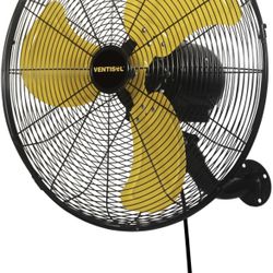 Open Box-VENTISOL 18 Inch 3-Speed High Velocity Oscillating Wall Fan, 4,200 CFM, 90-Degree Oscillation for Household, Workshops, Shops, Commercial, Pa
