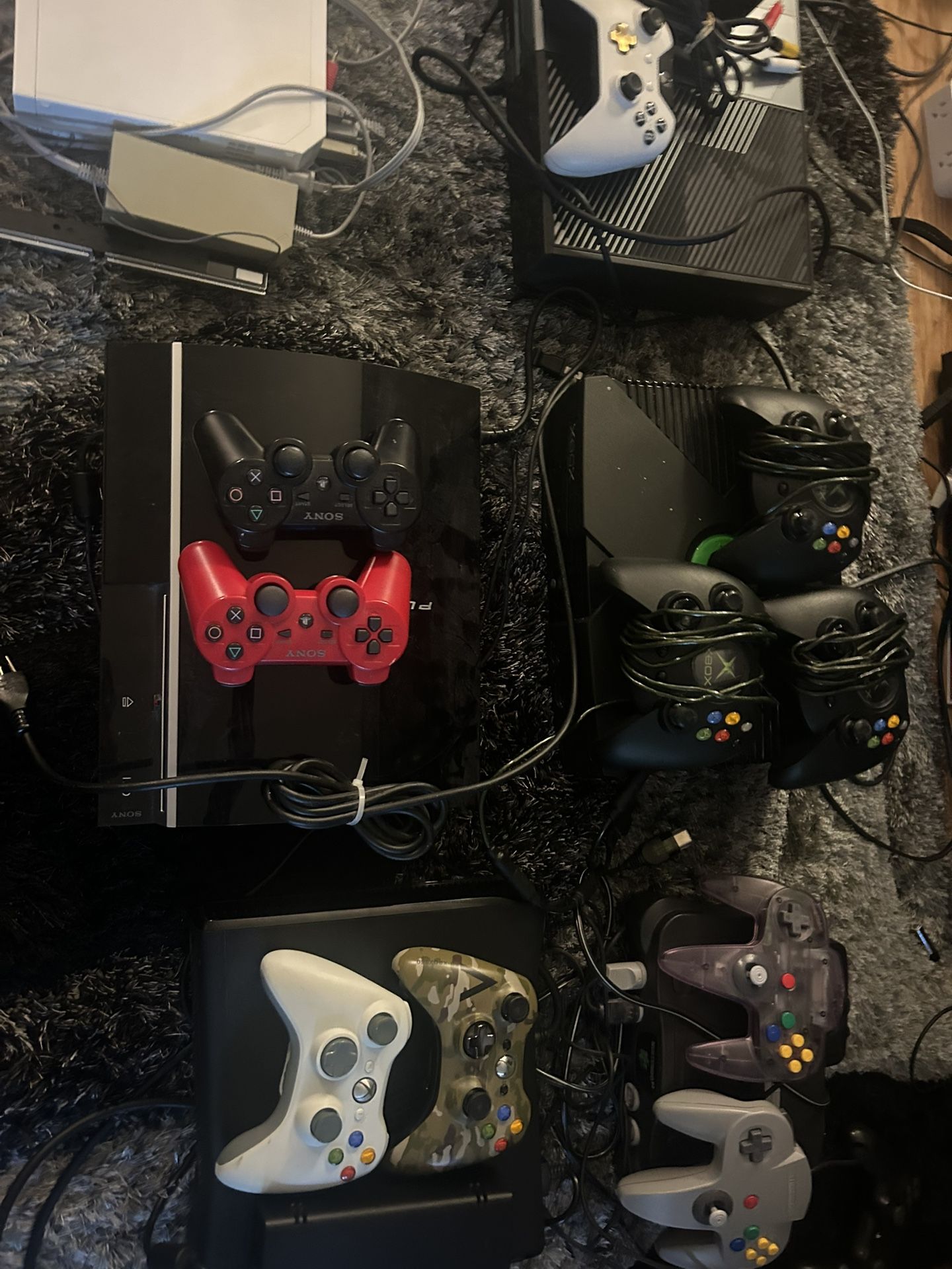 6 Working Video Game Console Lot Xbox PlayStation Nintendo