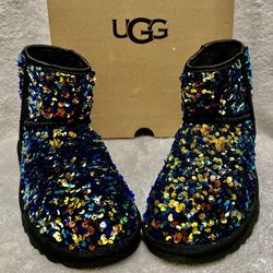 New! UGG Classic Mini Stellar Sequin Boot Woman’s Size 7 Limited Edition /Discontinu