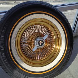 15"  4 x Gold Wires And Brand New VogueTires  $2500