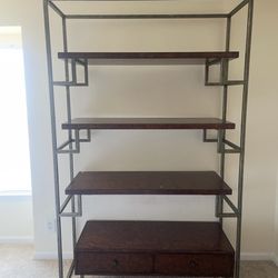 Mahogany And Steele Bookshelf 