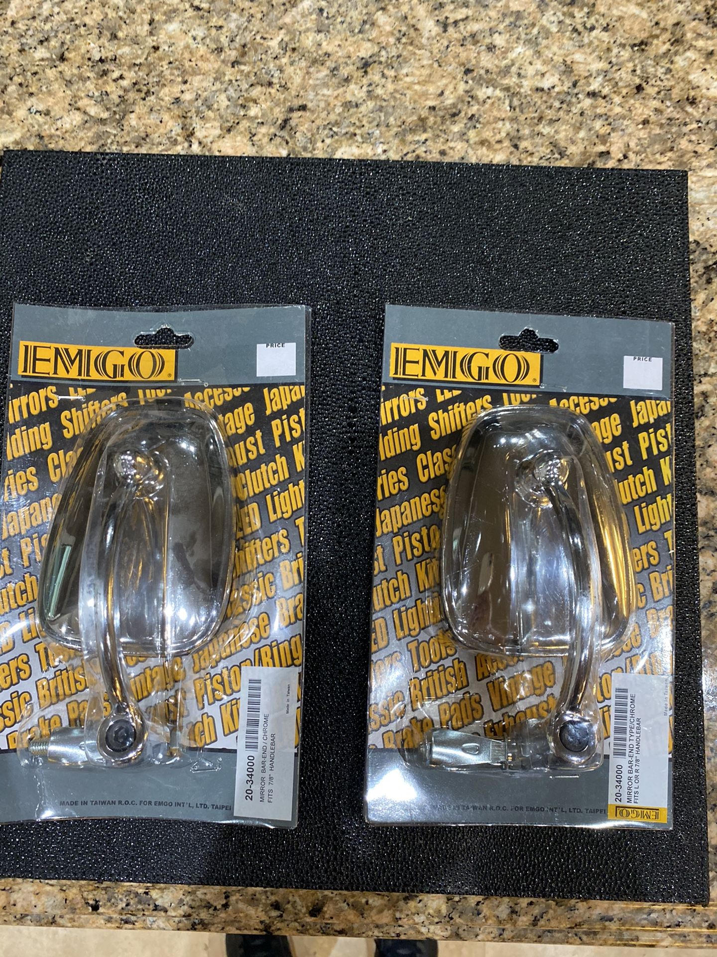 Universal Bar End Mirrors Motorcycle Emgo New 7/8 Chrome Cafe Racer Triumph