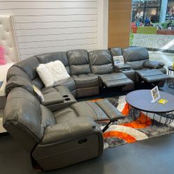  SECTIONAL RECLINING SOFA WITH THREE RECLINERS!!! TEXT 30777 TO 22462 FOR $50 DOWN!!!DELIVERY TONIGHT!!!