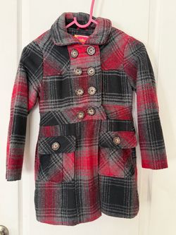 Girls Plaid Winter Coat
