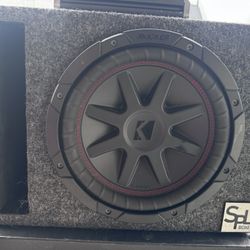 10 Inch Kicker CompVR With Ported SPL Box And A Kicker Cxa 400.1 Amplifier 