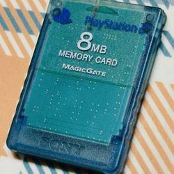 Sony Playstation 2 PS2 Official OEM MagiGate 8 MB Memory Card SCPH-10020-Blue