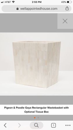 Waste basket pidgeon and poodle