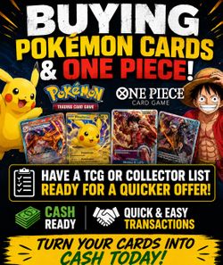 Buying Pokemon/One Piece/Sports Cards
