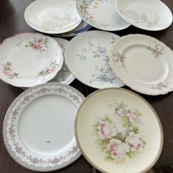 10 Antique Vintage Salad Plates