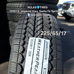 225/65/17 BRIDGESTONE WEATHER PEAK 102H 🚩Affordable New Tires – Installed Same day🚩