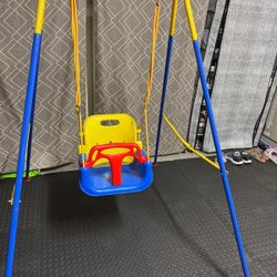 FUNLIO 3-in-1 Toddler Swing Set with 4 Sandbags
