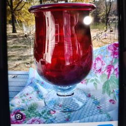 Cherry Red Old Vase