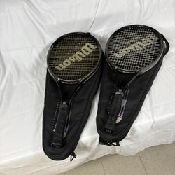 2 Wilson Profile 2.7si Tennis Rackets w/ Covers – Different Grip Sizes