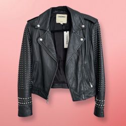 L’Agence Leather Biker Jacket 