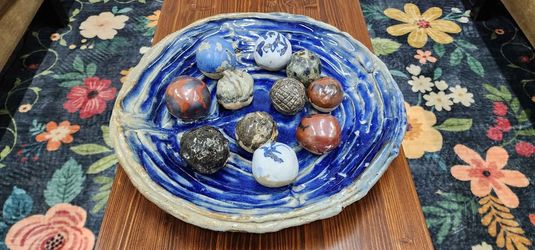 Studio Pottery Rattle Bowl Sound Sculpture – Handmade Ceramic Rattles