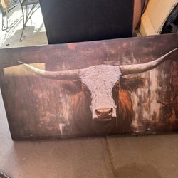 Longhorn Canvas Wall Art