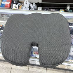Memory Foam Seat Cushion for Office Chair, Car, Airplane - Sciatica & Hip Pain Relief, Coccyx Support for Long Sitting, Non-Slip