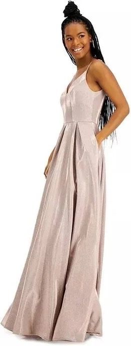 B. Darlin Juniors' Sparkle Plunge Ball Gown
