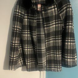 New Black And White Cape With Hood