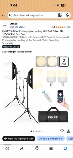 Photography set 2 lights new $45