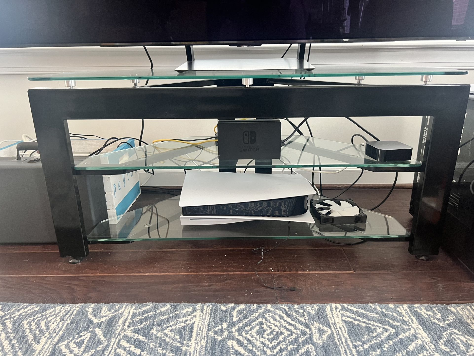 Modern, Black and Glass TV Stand