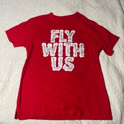 ‘Fly With Us’ Puff Print Graphic Tee