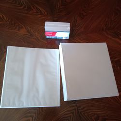 2 Binders(2 Inch) & 300 Pack Index Cards