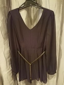 Black Flowy Romper Size Large ~New~