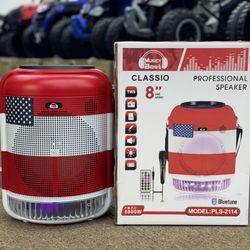 8” Bluetooth Speaker - American Flag Design