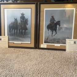 Chuck Dehaan Prints “ in Armarillo Yesterday” And “Cattle call”