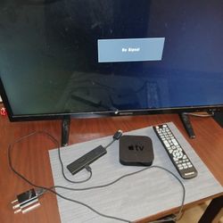 Flat Screen With Choice Of Apple TV Or Firestic First Come First Serve Original Remote As Well