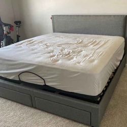 Brand new king size grey storage bed frame. Comes new in 3 boxes