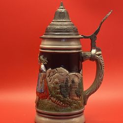 Original Thewalt 6” German beer stein in pristine condition