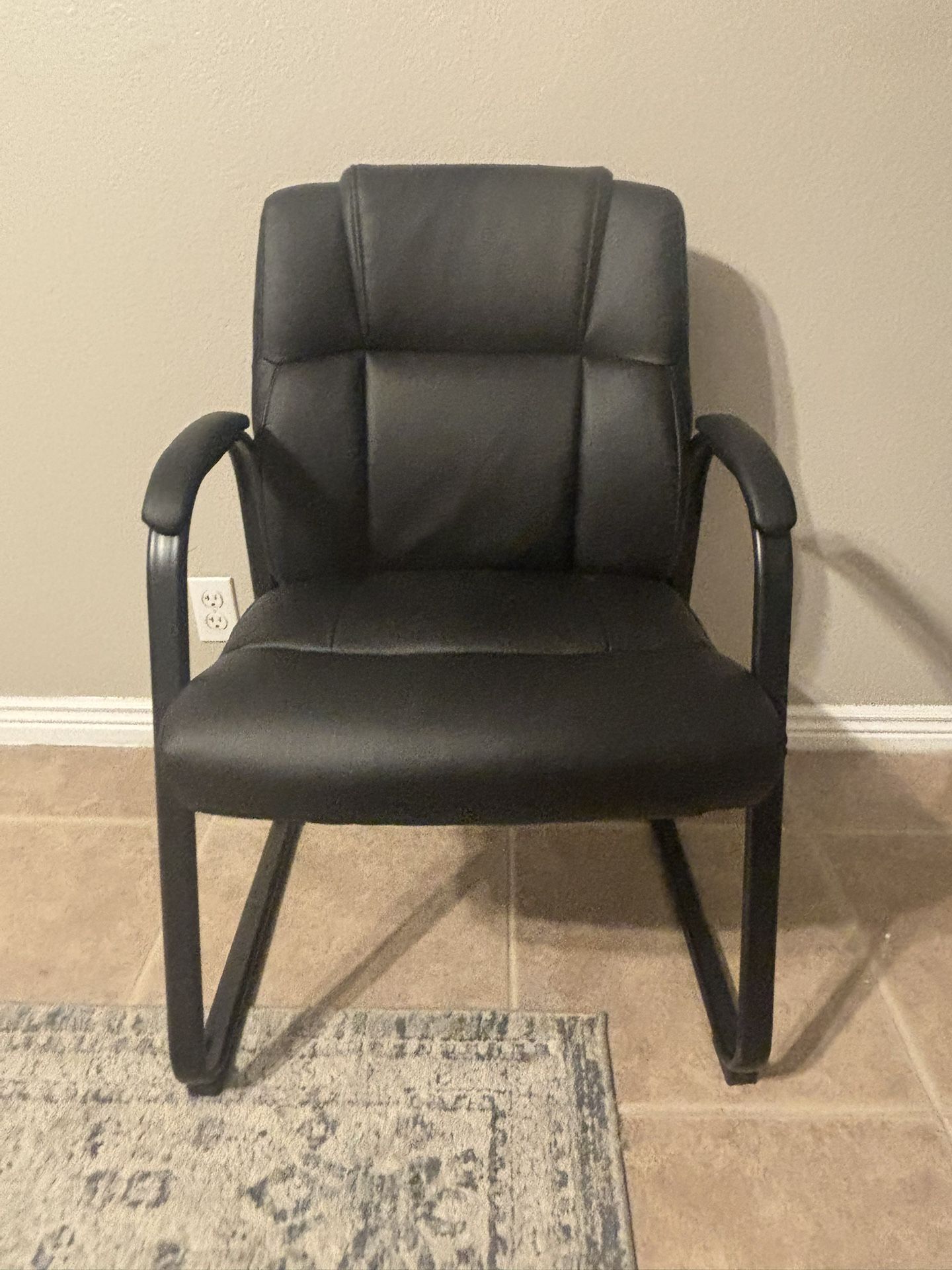 New!! Black Reception Office Chair with Armrests