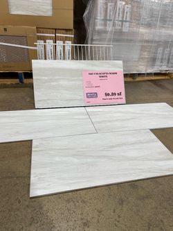 89¢ s/f Marble Look Tile — MATTE