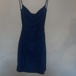Navy Blue Spaghetti Strap Dress- Small, NWT! 
