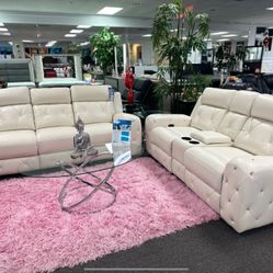 SEMI-ANNUAL SALE Happening NOW Beautiful PWR Reclining Sofa And Loveseat Furniture Set NOW 70% OFF 