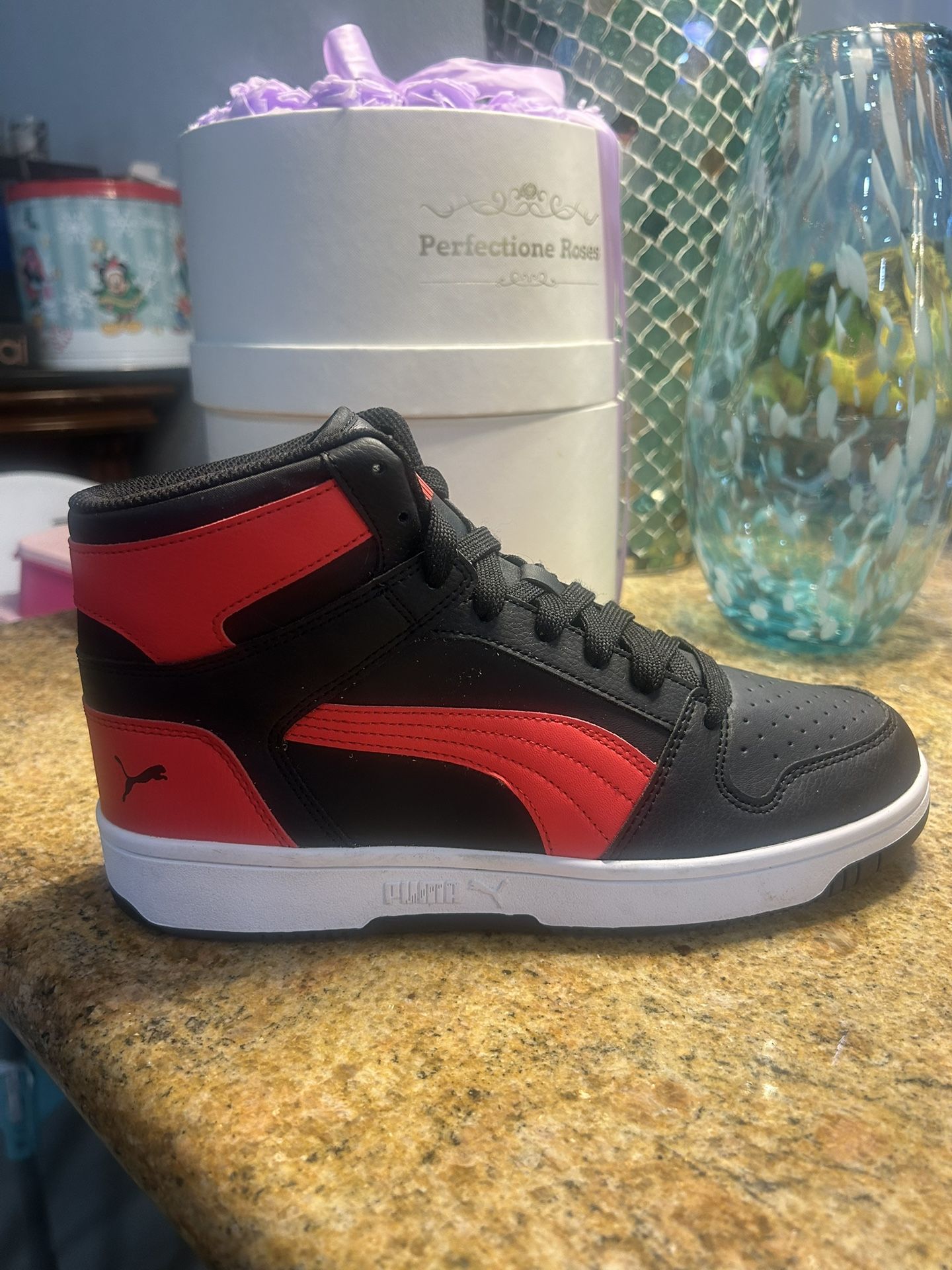 Puma Hi Top Brand New Red/bk No Box Size 10 Men 