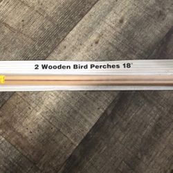 2 Wooden Bird Perches 18”
