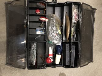Fishing Tackle Box w Lures