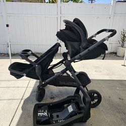Evenflo Pivot Expand Travel System Double Stroller