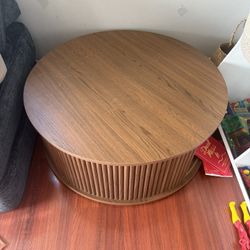 Walnut Round Coffee Table