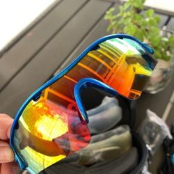 Polarized Sports Sunglasses for Men Women with 5 Interchangeable Lenses for Runn